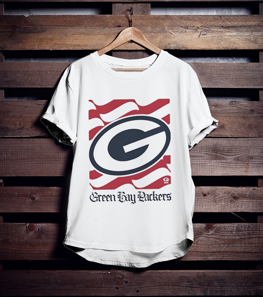 Green Bay Packers G American Flag Design Football Packers T-Shirt