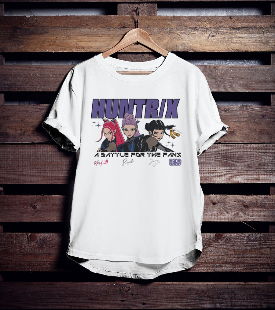 Huntrix A Battle For The Fans KPDH Records Rumi Zoey Jamalynn T-Shirt