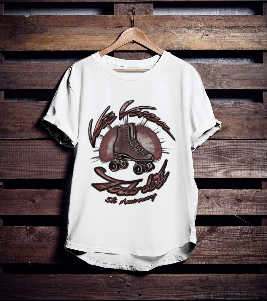 Vice Versa Todo De Ti 5th Anniversary Roller Skate Disco T-Shirt