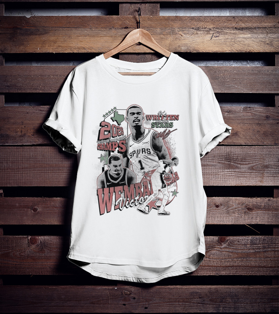 It's Written In The Stars Alien Victor Wembanyama 2026 Champs San Antonio Spurs NBA T-Shirt