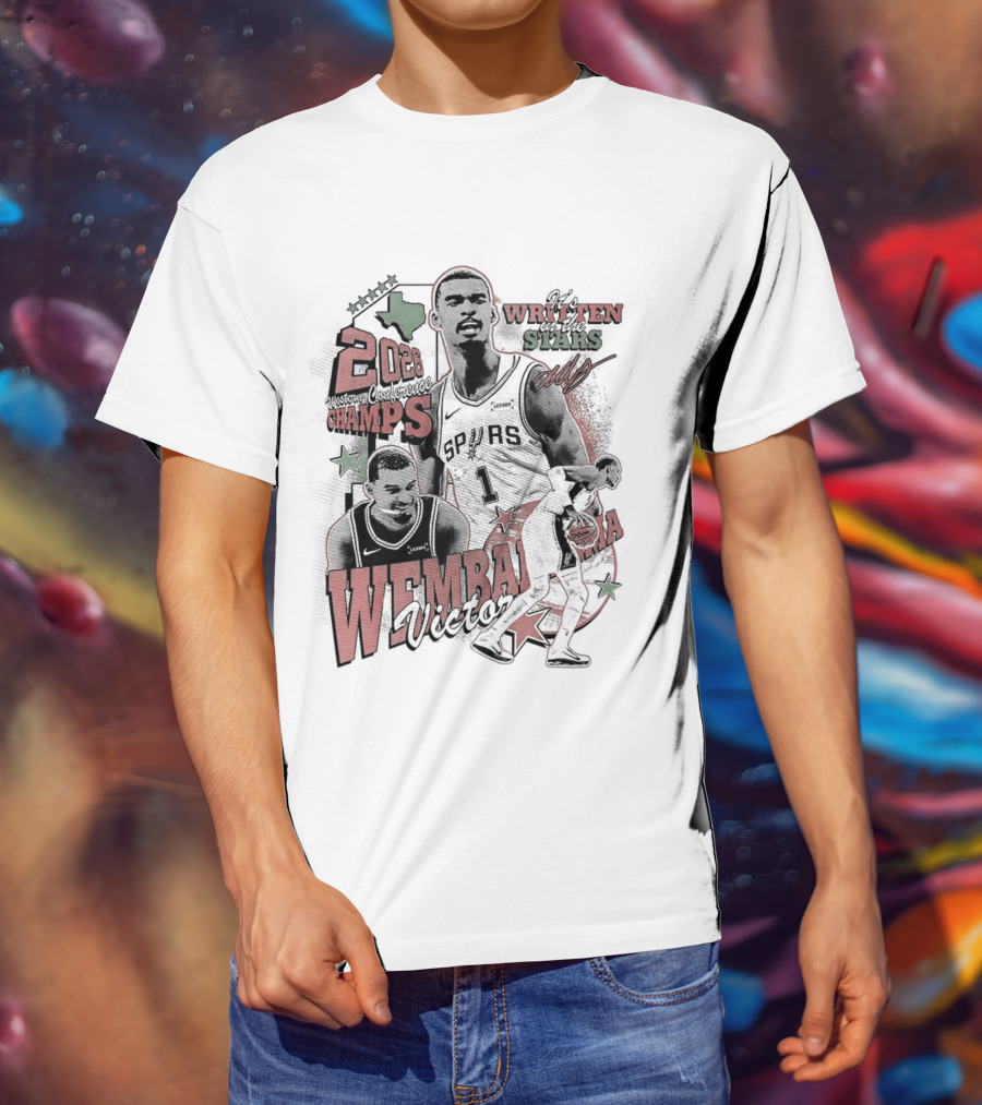 It's Written In The Stars Alien Victor Wembanyama 2026 Champs San Antonio Spurs NBA T-Shirt