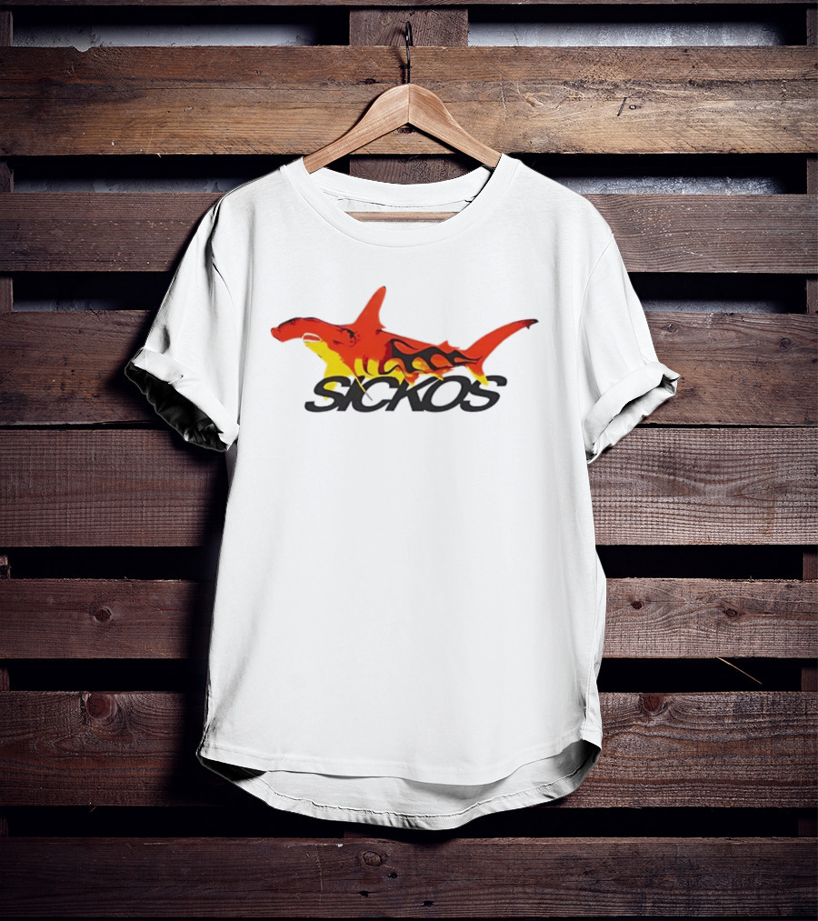 Sickos Hammerhead Shark Est 2021 Hood River OR Cotton Ocean Predator T-Shirt