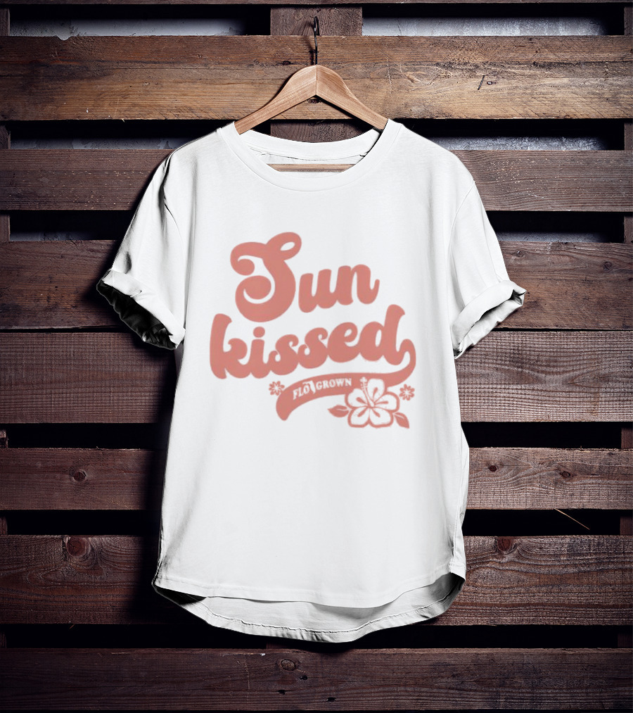 Sun Kissed Flo Grown Florida Hibiscus Flower Beach Summer T-Shirt
