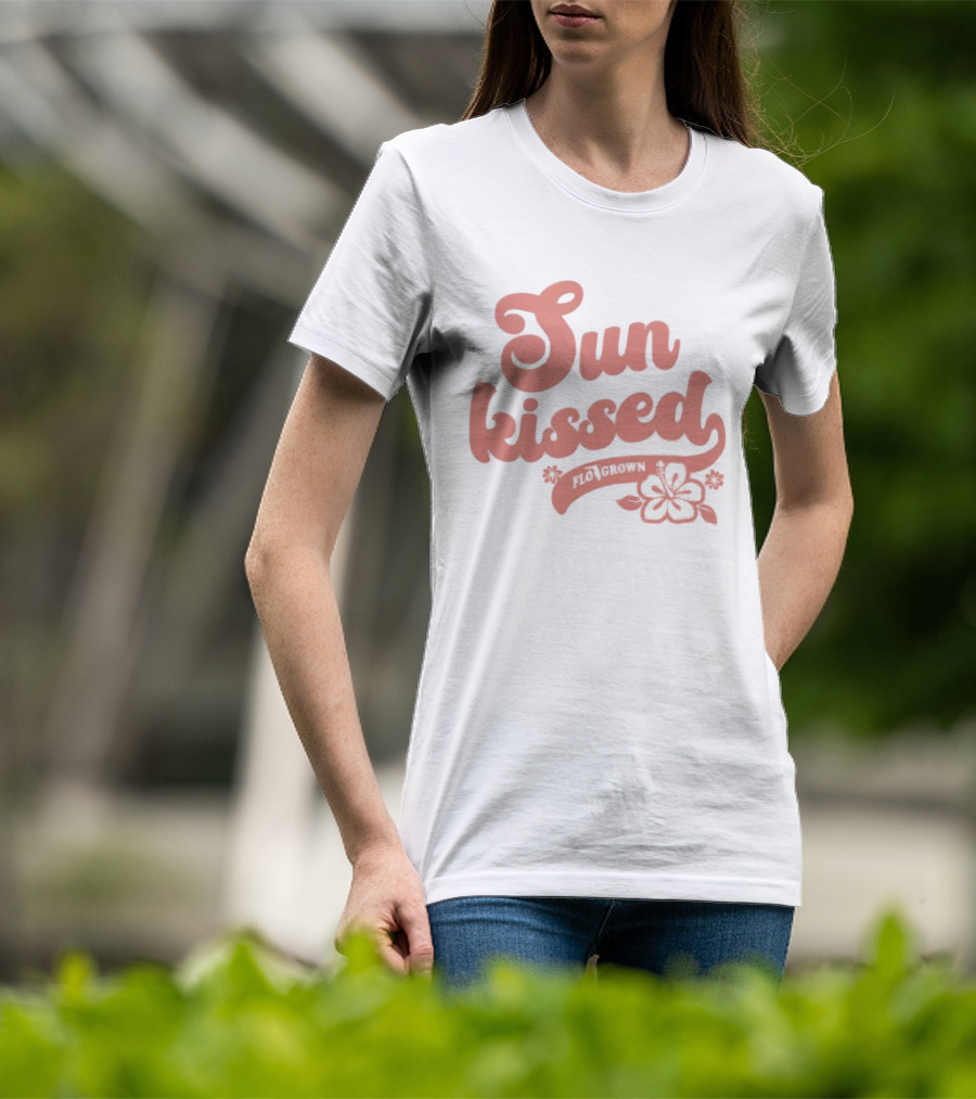 Sun Kissed Flo Grown Florida Hibiscus Flower Beach Summer T-Shirt