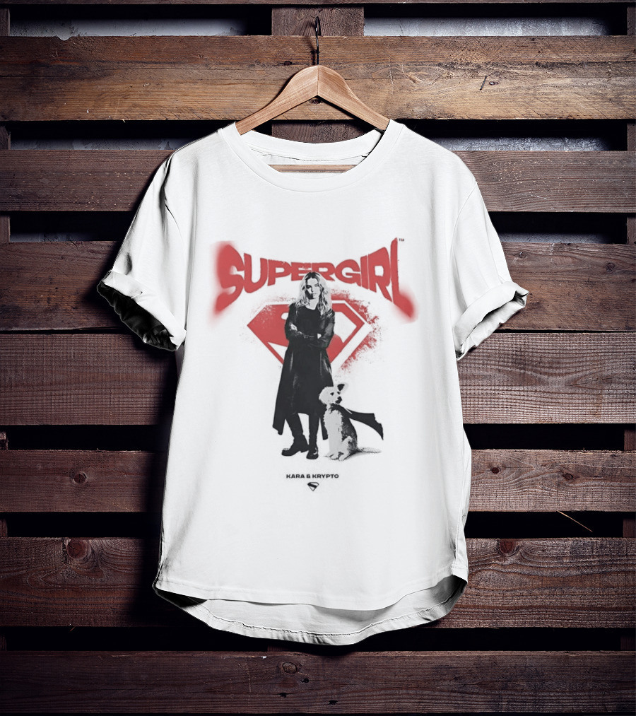 Supergirl Kara And Krypto Superman Shield DC Comics T-Shirt