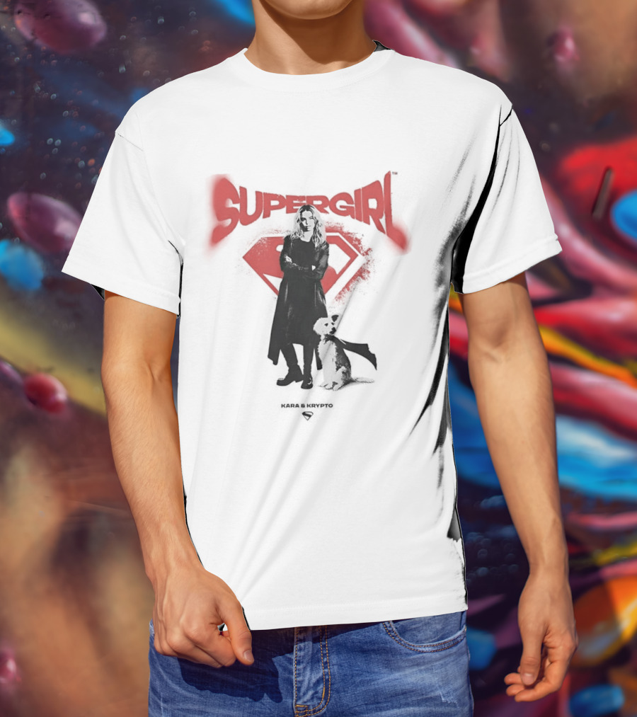 Supergirl Kara And Krypto Superman Shield DC Comics T-Shirt