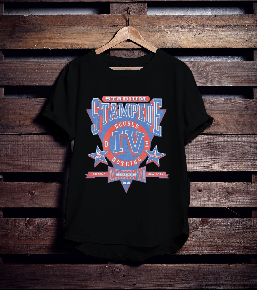 AEW Stadium Stampede Double Or Nothing IV 2026 Queens New York Wrestling Event T-Shirt