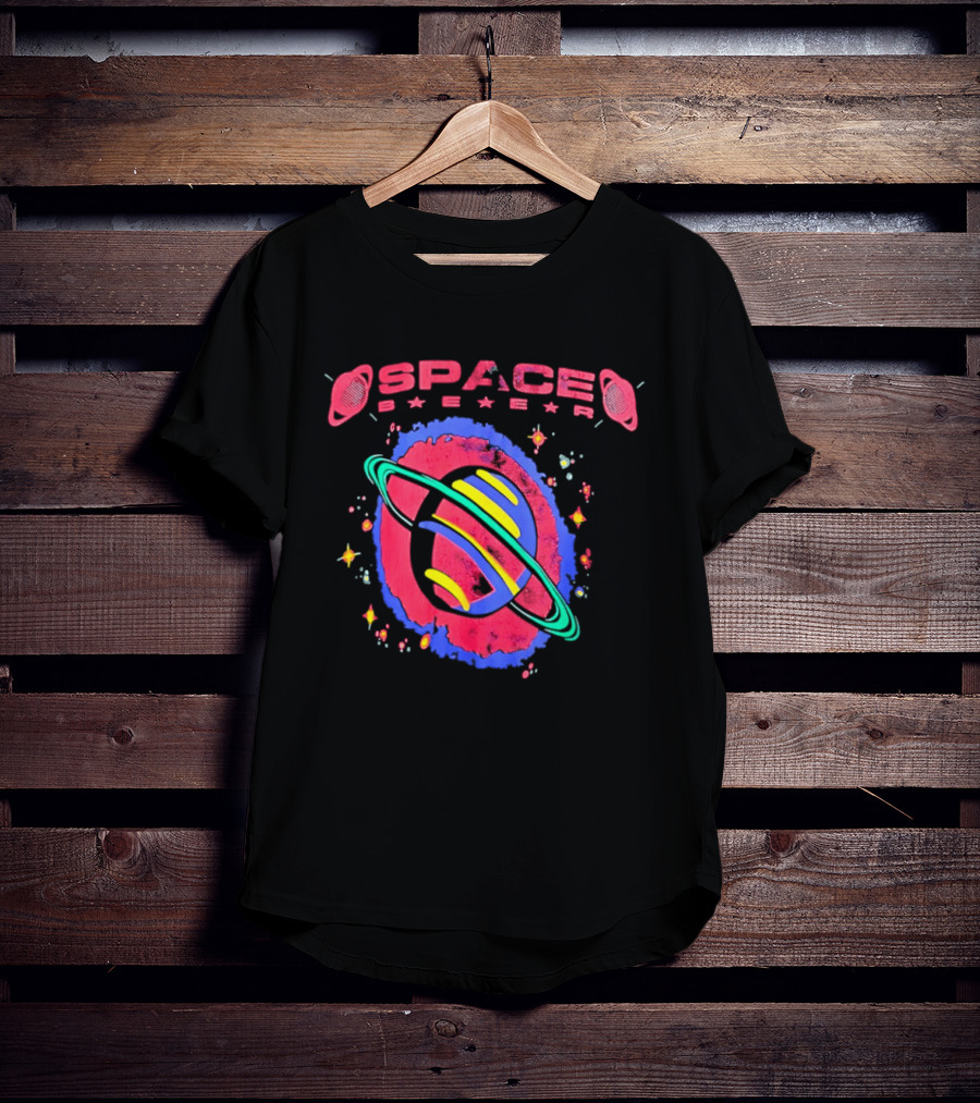 Space Baer Saturn Planet Cosmic Stars Aesthetic Universe 2026 T-Shirt
