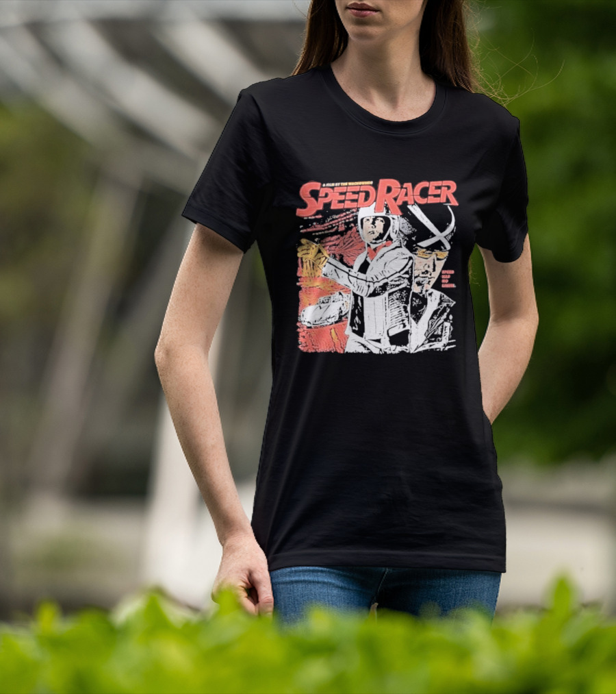 Speed Racer Movie Mach 5 Racer X Manga Style Wachowskis Film T-Shirt
