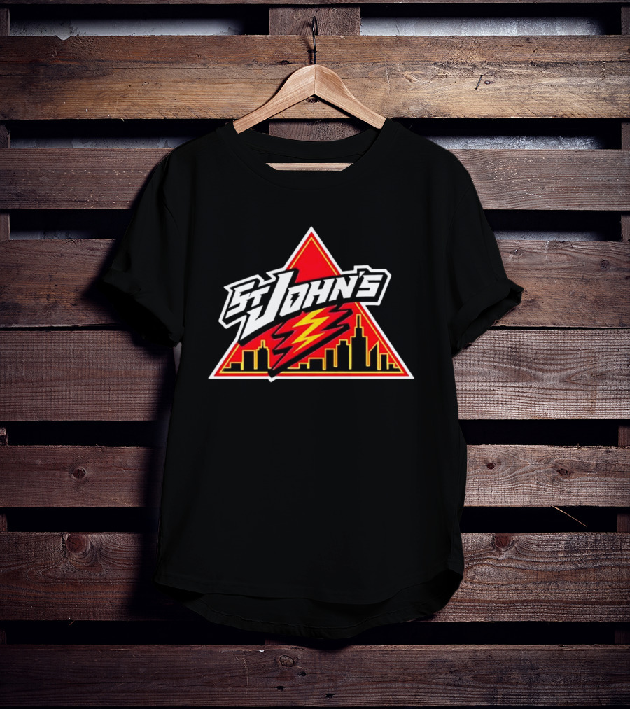 St John's City Skyline Triangle Lightning Bolt T-Shirt