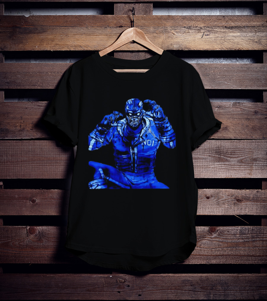 Cyberpunk Demon NDI Blue Warrior T-Shirt