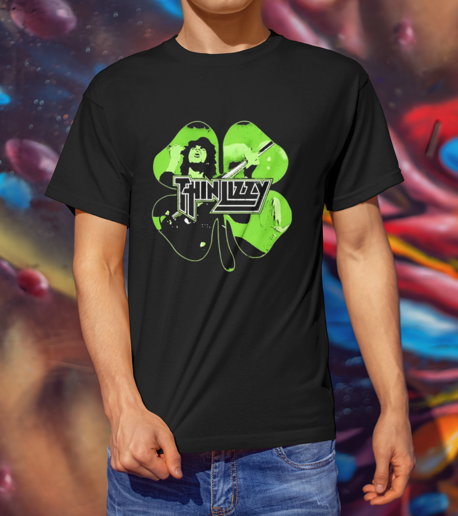 Thin Lizzy Irish Rock Band Green Clover St. Patrick's Day 2026 T-Shirt