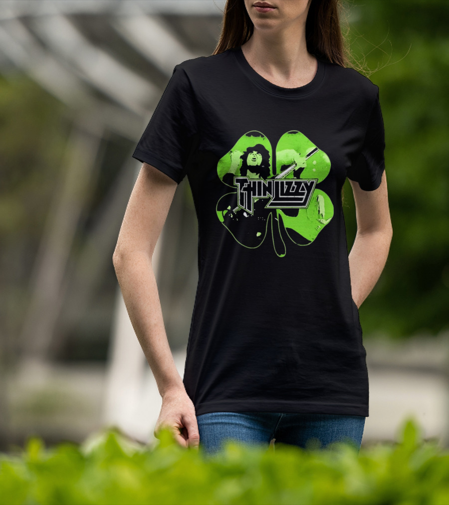 Thin Lizzy Irish Rock Band Green Clover St. Patrick's Day 2026 T-Shirt