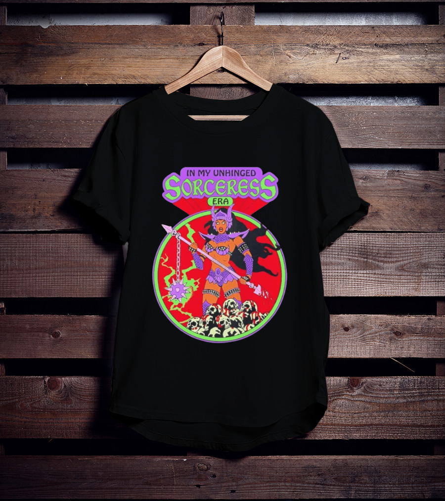In My Unhinged Sorceress Era Warrior Witch Skulls T-Shirt