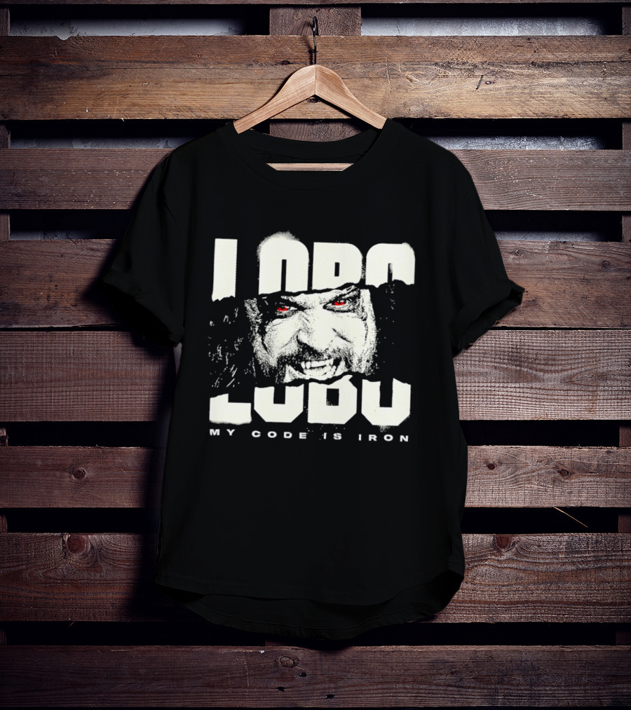 Lobo Ludu My Code Is Iron WWE Pro Wrestling Monster Red Eyes Fangs Wrestlemania 2026 T-Shirt