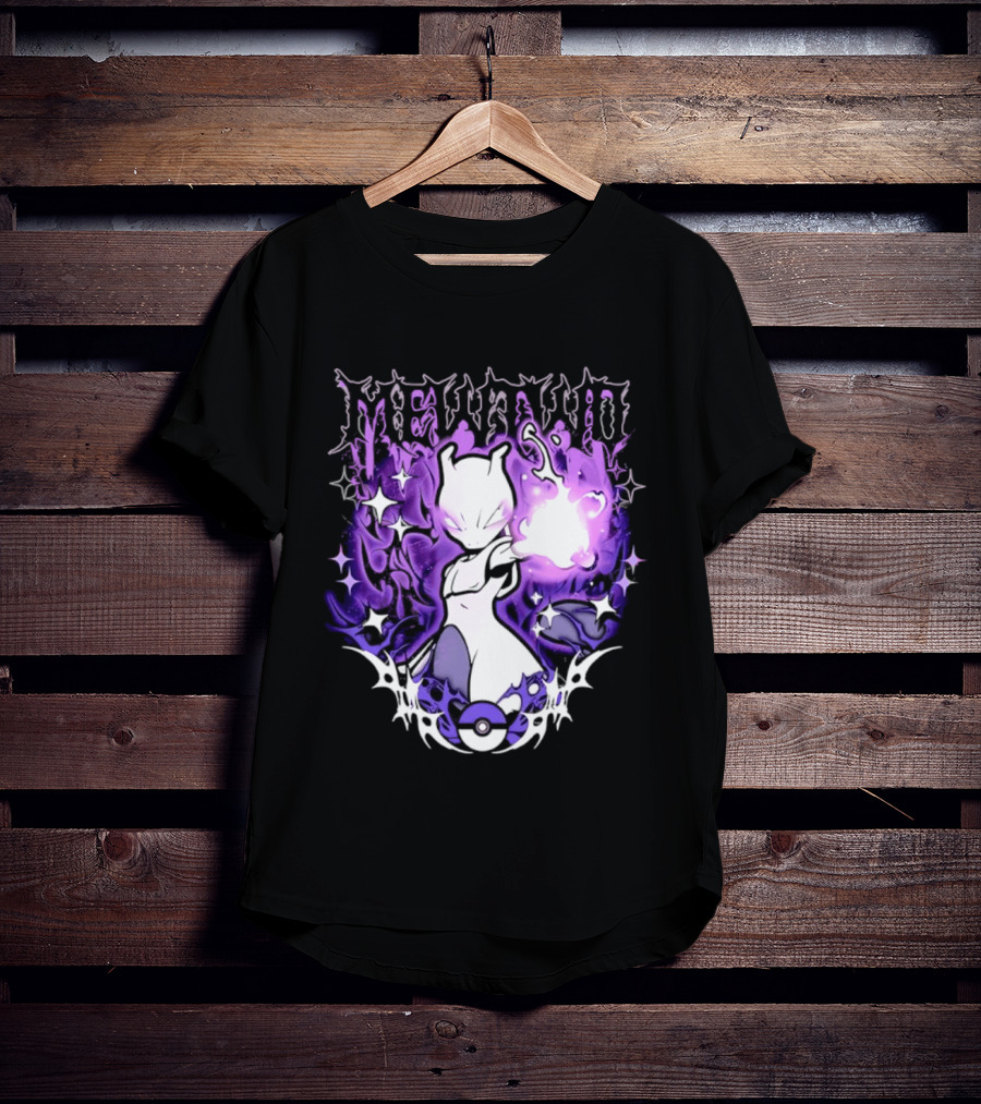Gothic Mewtwo Psychic Legendary Pokemon T-Shirt