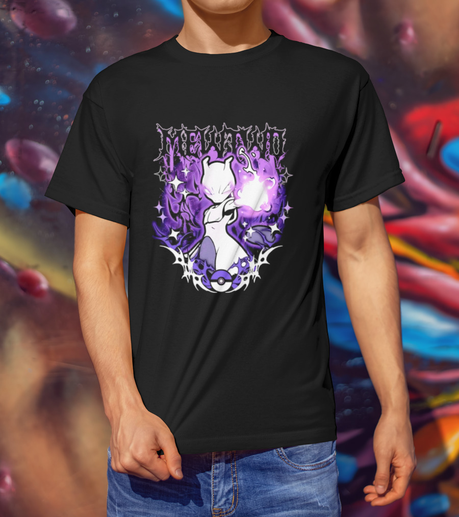 Gothic Mewtwo Psychic Legendary Pokemon T-Shirt