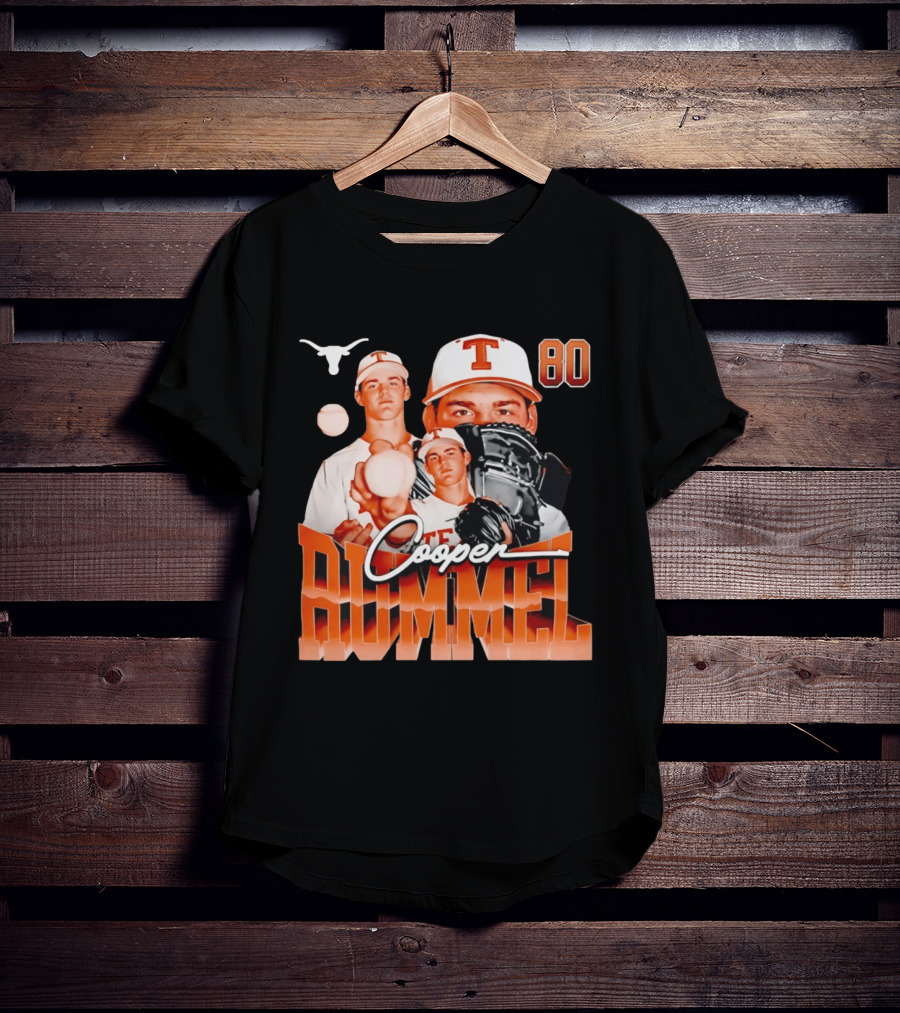 Texas Longhorns Cooper Rummel Baseball Collage 80 T-Shirt