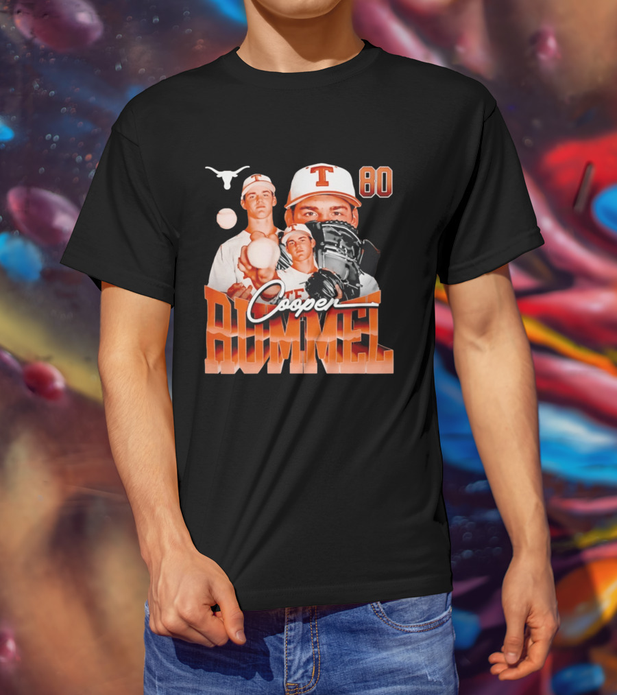 Texas Longhorns Cooper Rummel Baseball Collage 80 T-Shirt