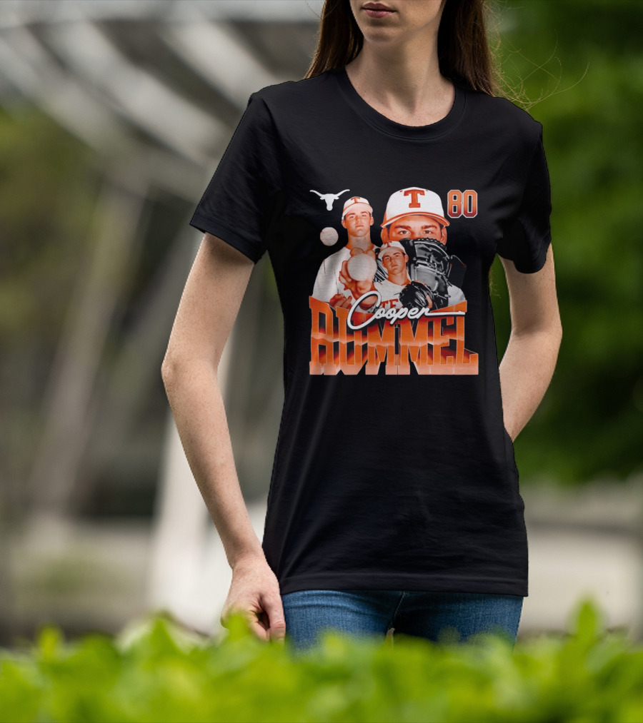 Texas Longhorns Cooper Rummel Baseball Collage 80 T-Shirt