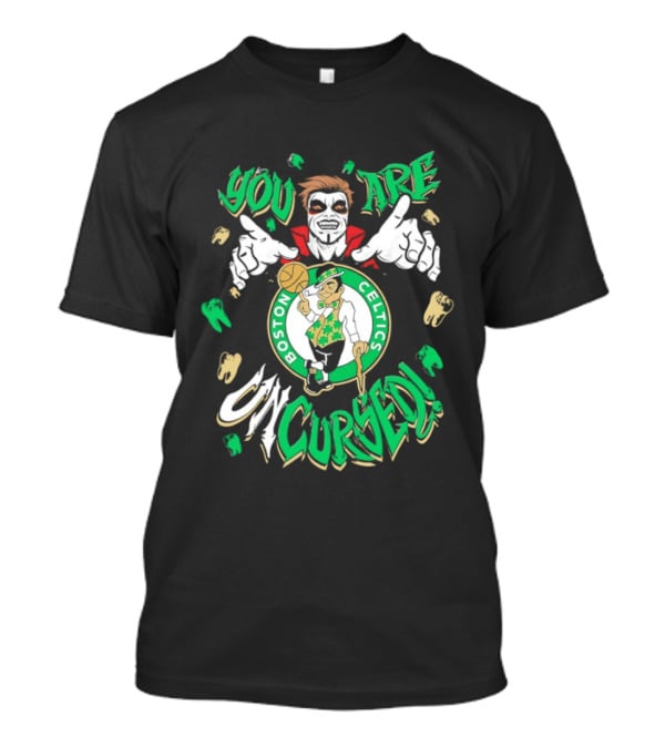 WWE Danhausen X Boston Celtics You Are Uncursed Vampire Horror T-Shirt