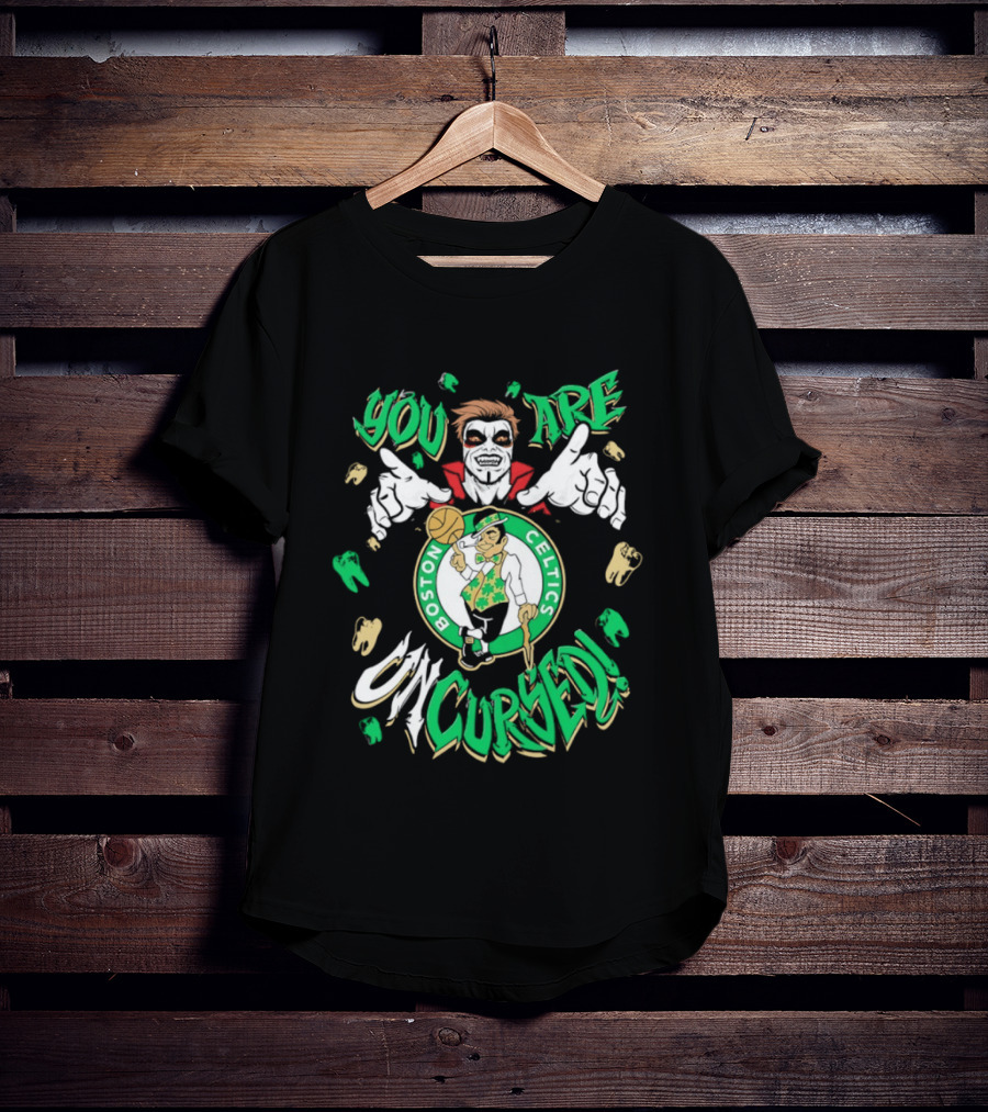 WWE Danhausen X Boston Celtics You Are Uncursed Vampire Horror T-Shirt
