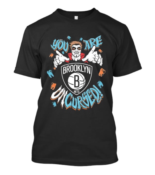 WWE Danhausen Brooklyn Nets You Are Cursed Vampire Horror T-Shirt