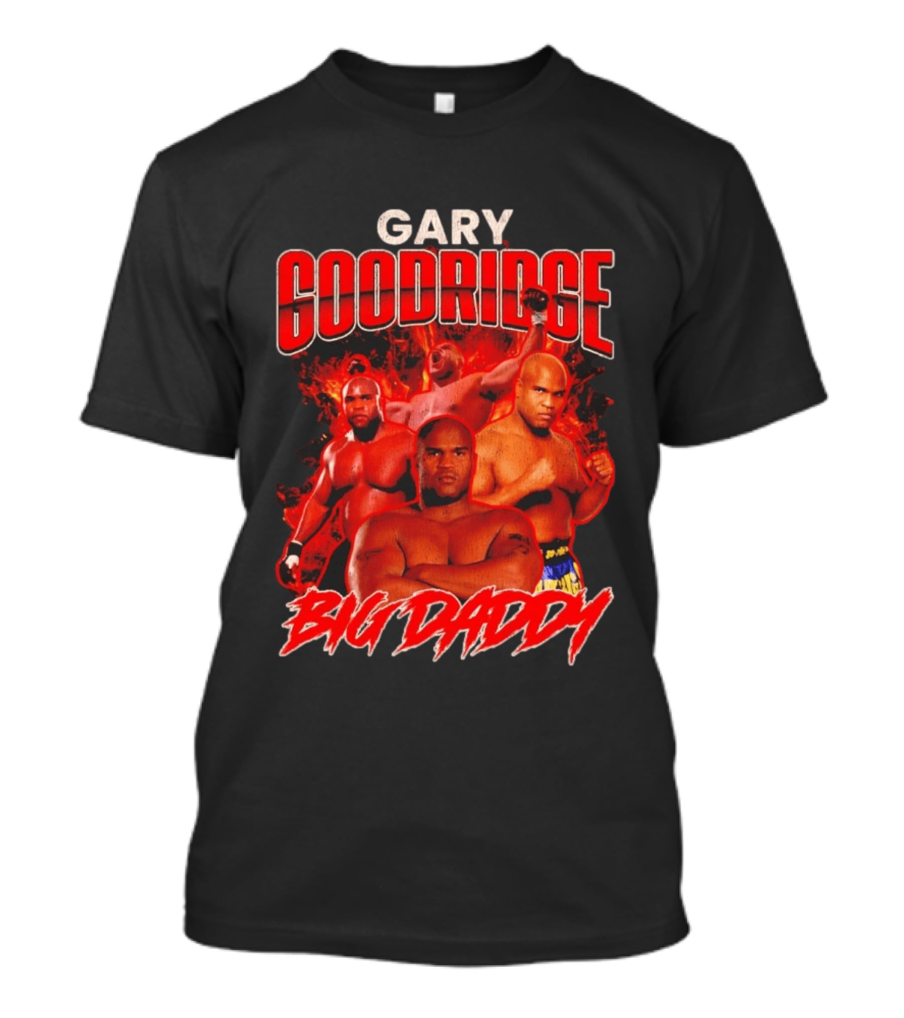 Gary Goodridge Big Daddy Red Flames Bootleg Rap T-Shirt