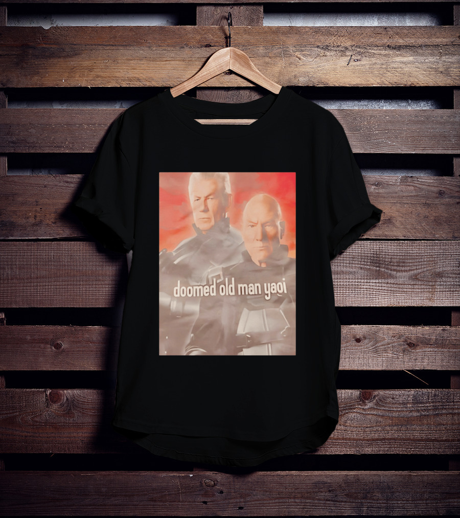 Ian McKellen Magneto Charles Xavier Doomed Old Man Yaoi X Men Movie T-Shirt