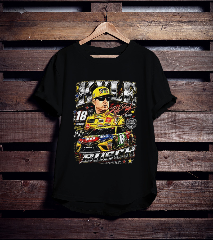 Kyle Busch 18 NASCAR Rowdy Nation M&M's Toyota Camry Rowdy 2015 Pixel Champions T-Shirt