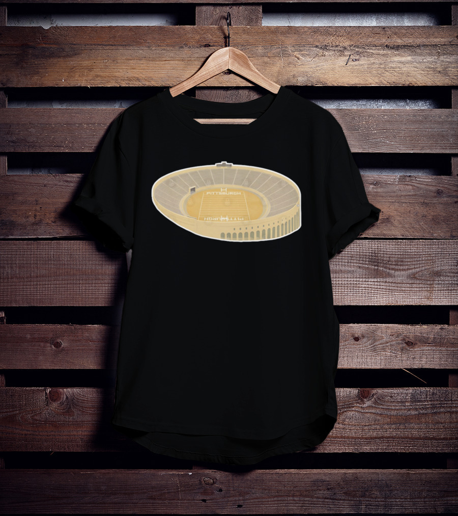 Pittsburgh Historic Football Stadium Architectural T-Shirt