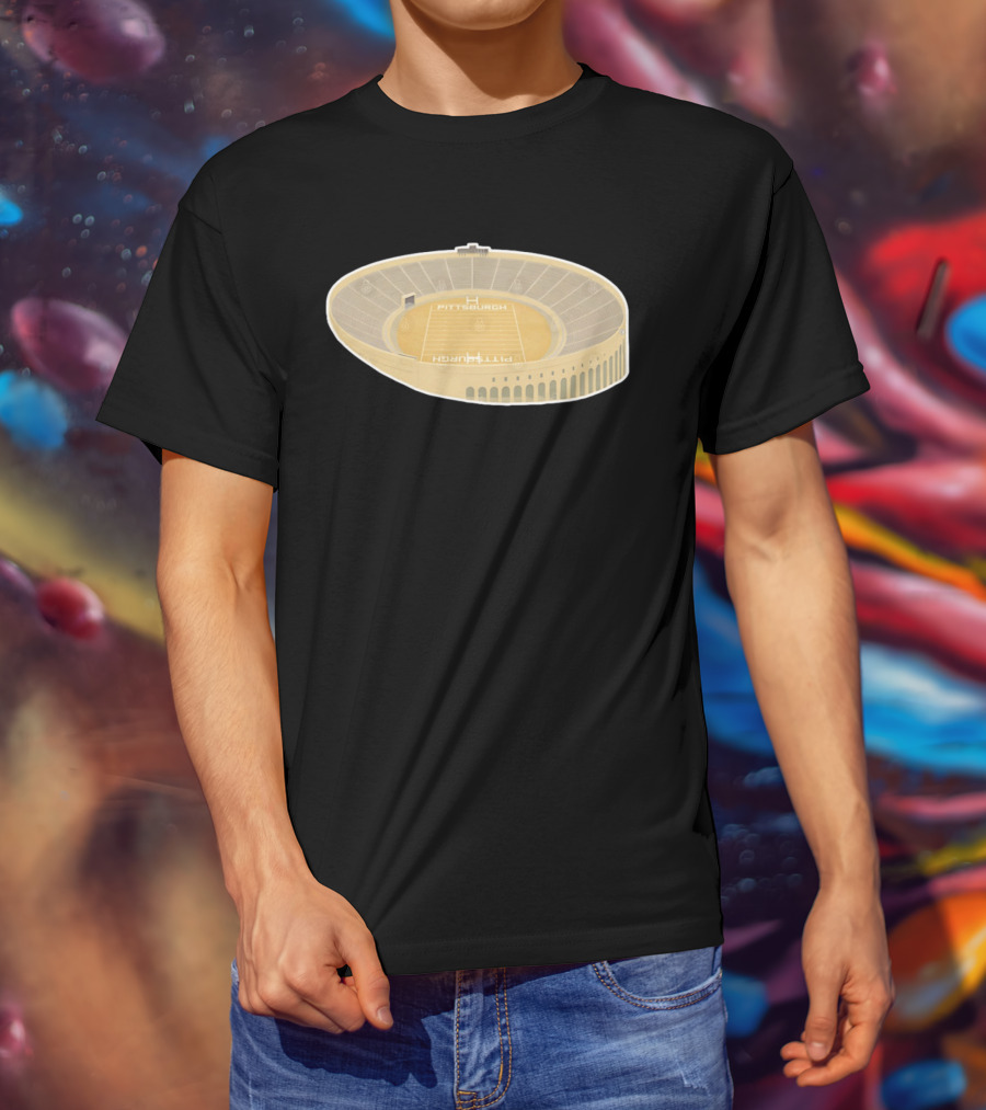 Pittsburgh Historic Football Stadium Architectural T-Shirt