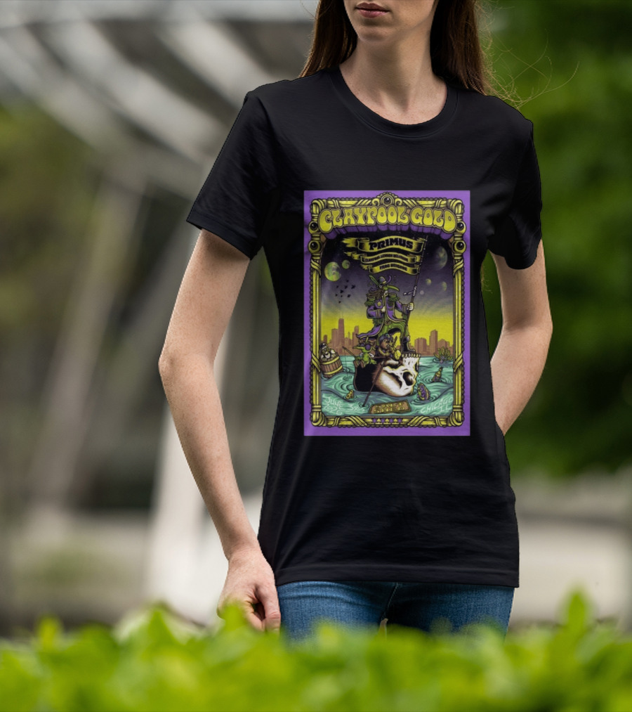 Claypool Lennon Delirium Frog Brigade Primus June 3 2026 Chicago IL Concert T-Shirt