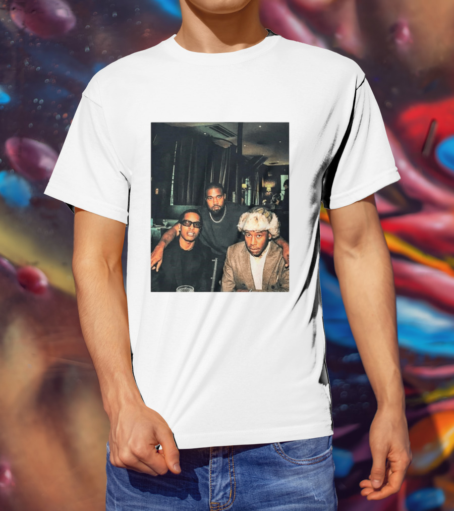 Kanye West Tyler The Creator A$AP Rocky Iconic Photo Collaboration T-Shirt