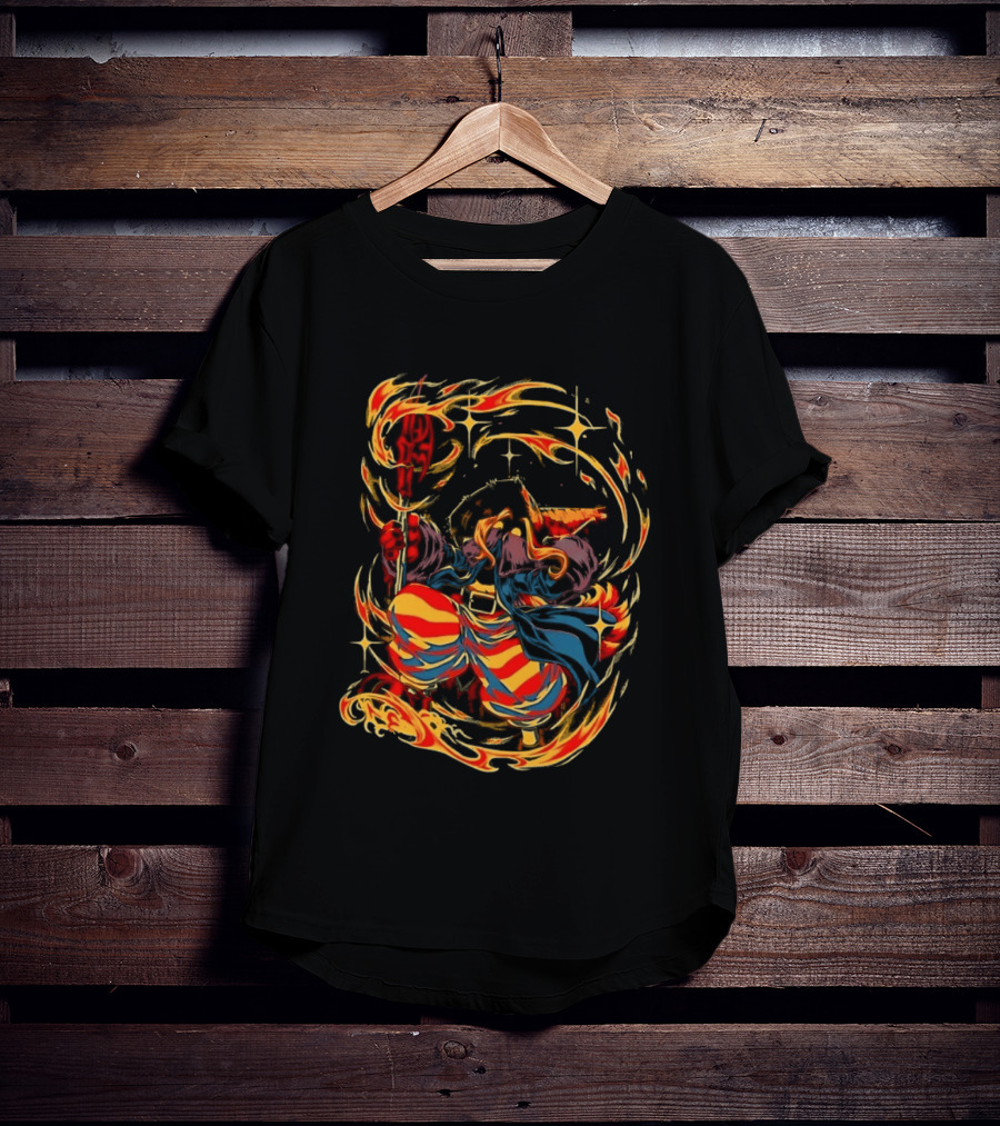 Black Mage Final Fantasy Tactics Fire Magic Power Blast T-Shirt