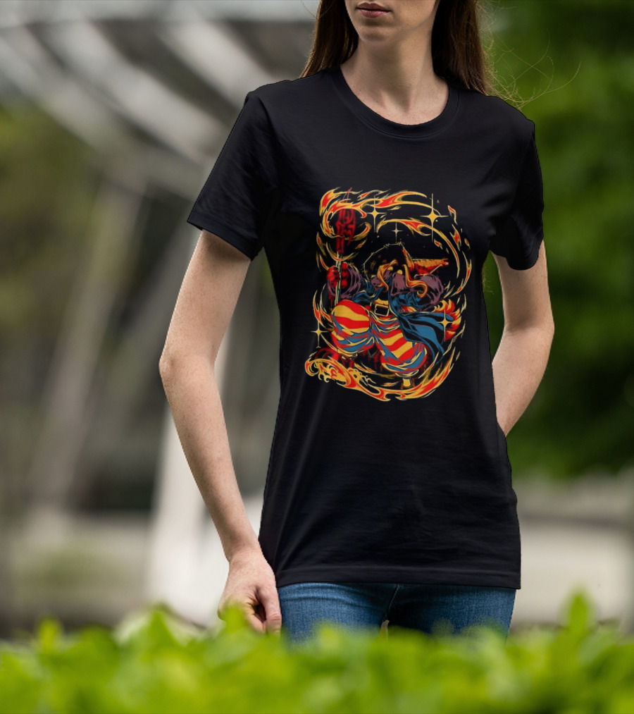 Black Mage Final Fantasy Tactics Fire Magic Power Blast T-Shirt