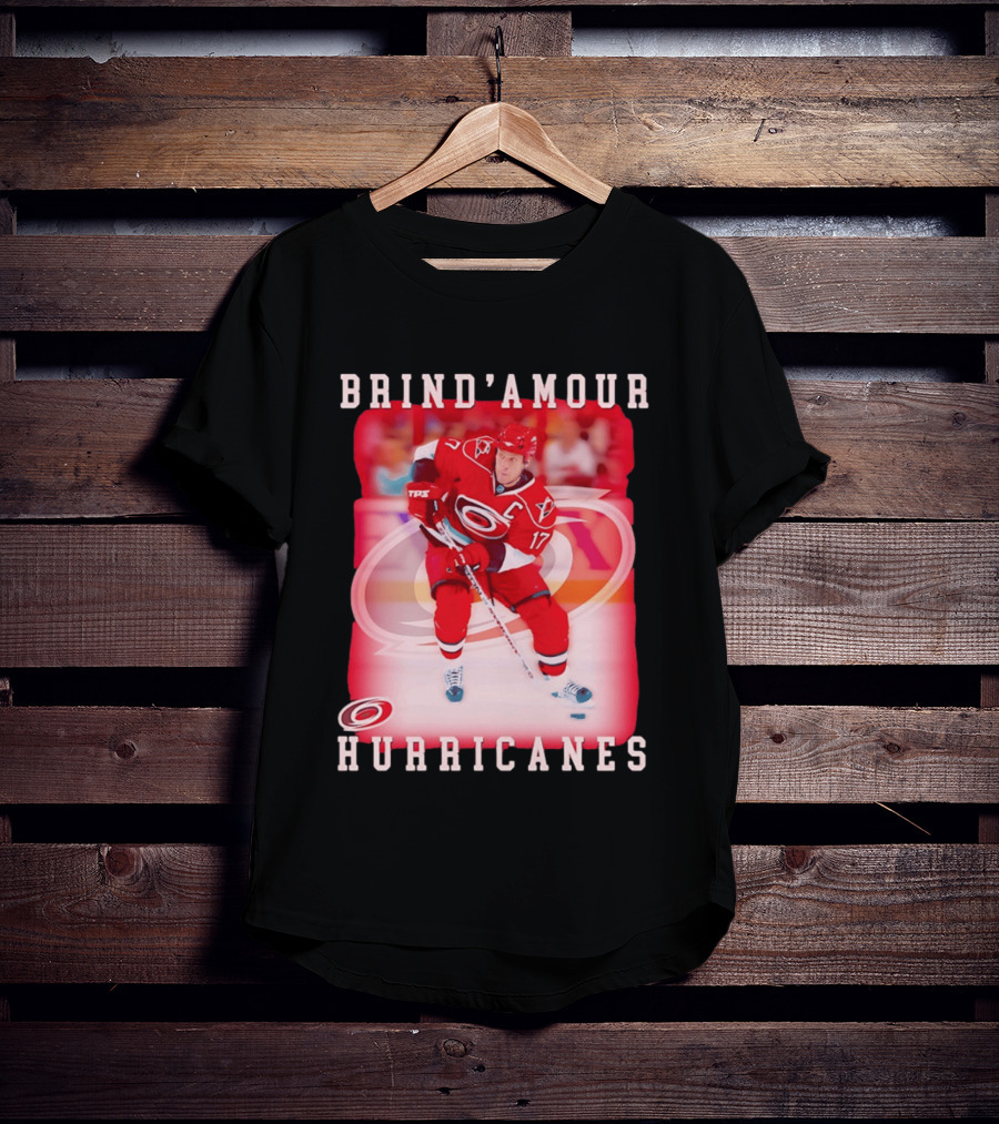 Brind'Amour Hurricanes Number 17 Captain Hockey Player T-Shirt