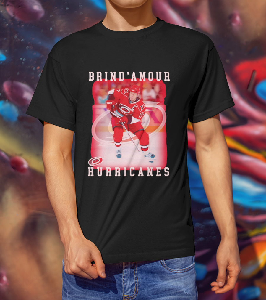 Brind'Amour Hurricanes Number 17 Captain Hockey Player T-Shirt