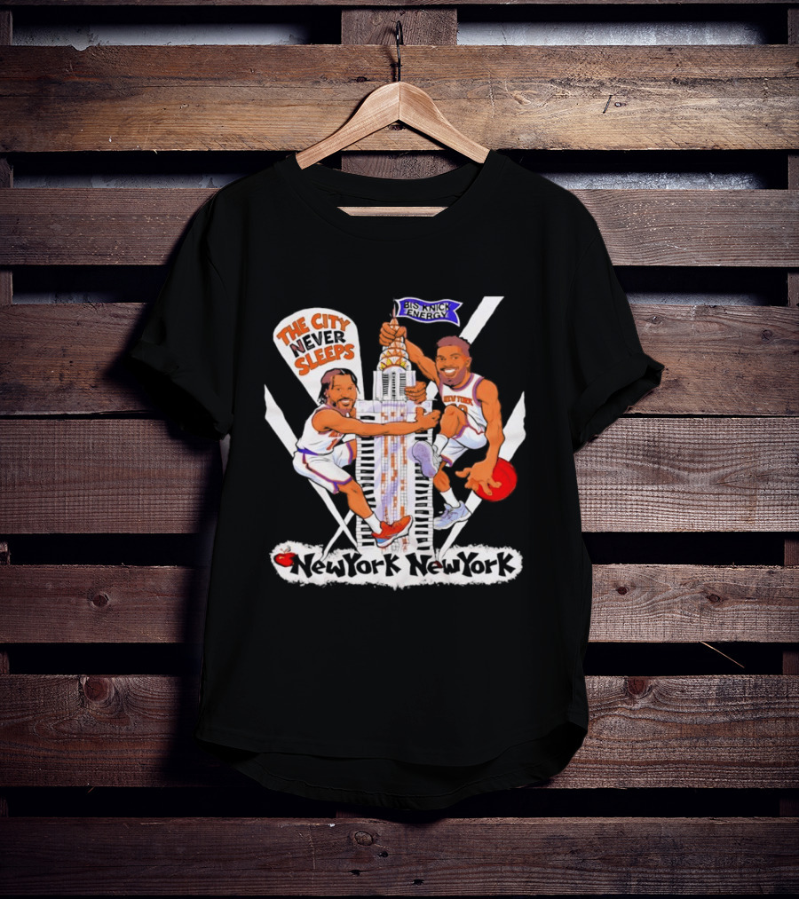 New York Knicks Jalen Brunson Josh Hart The City Never Sleeps Skyscraper Energy T-Shirt