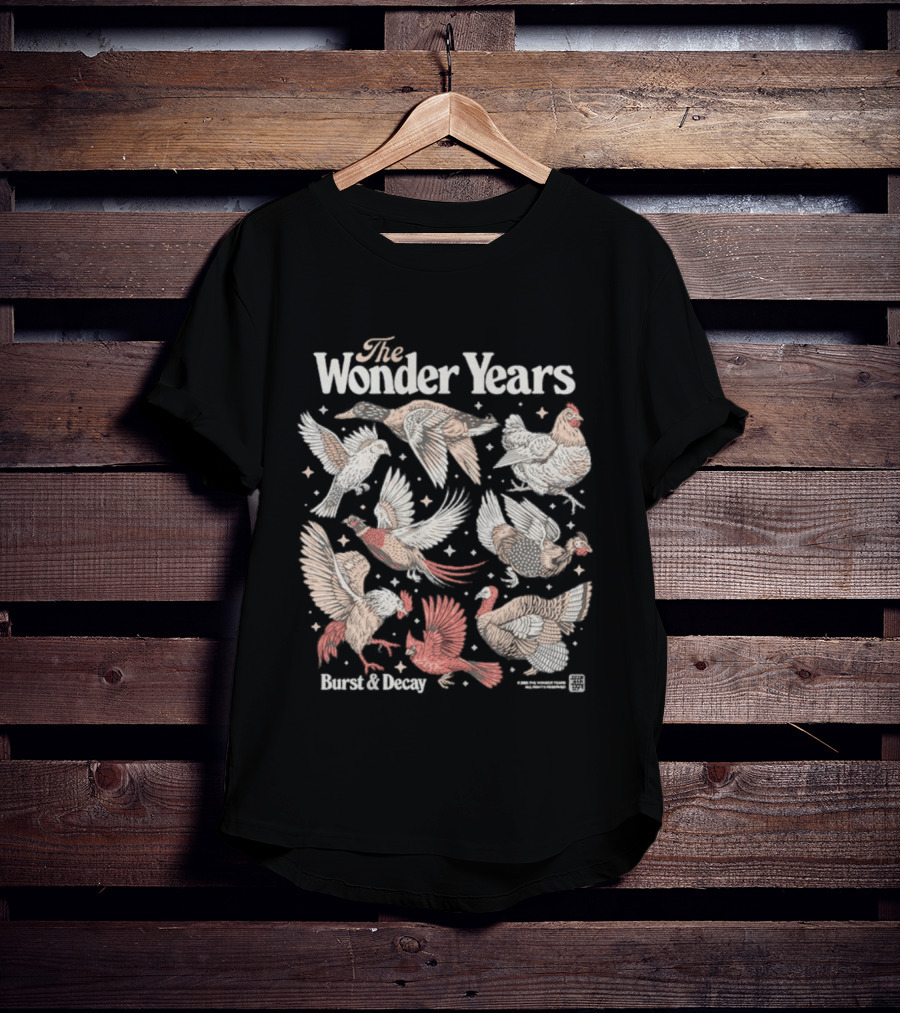 The Wonder Years Burst Decay Birds Vintage Aesthetic T-Shirt