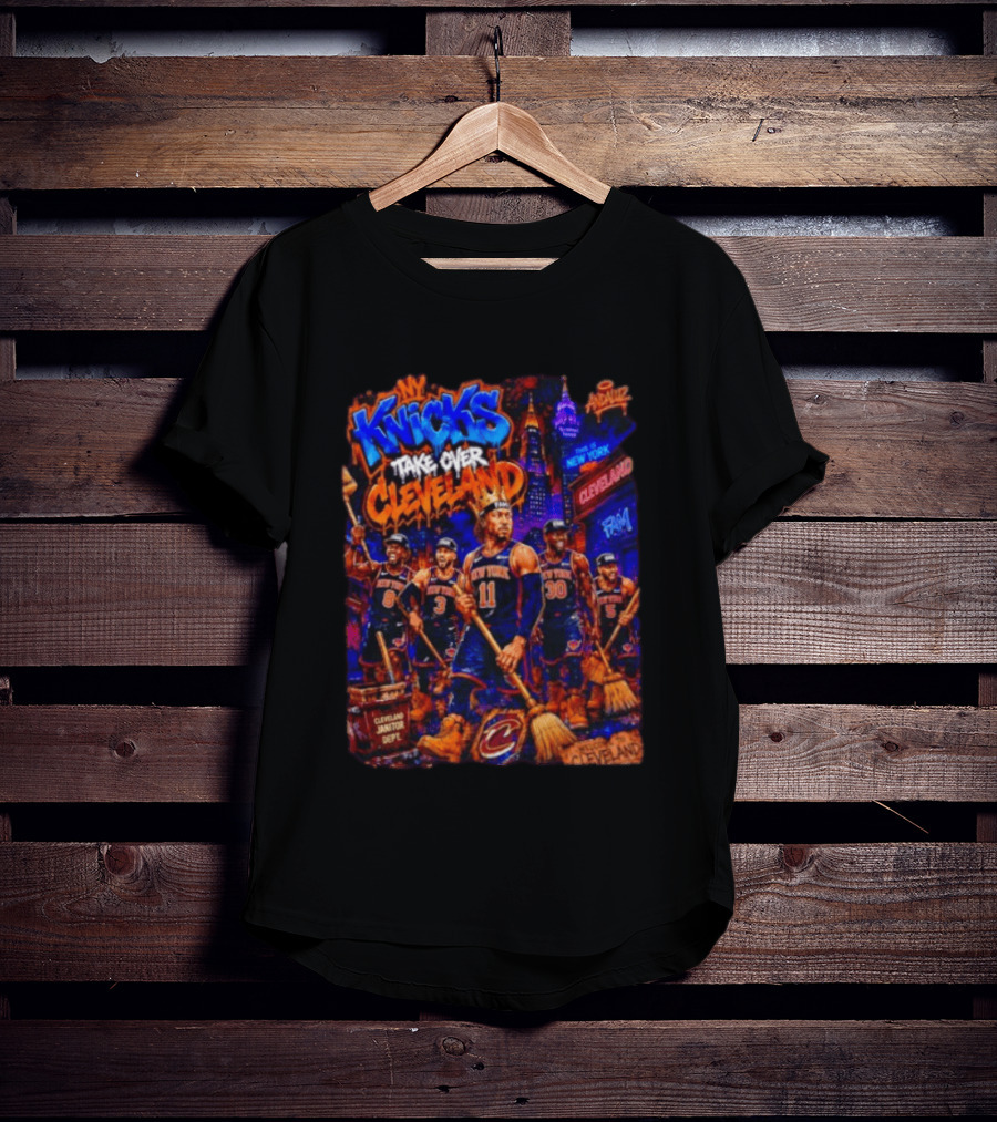 New York Knicks Take Over Cleveland NBA Basketball Rivalry City Battle T-Shirt