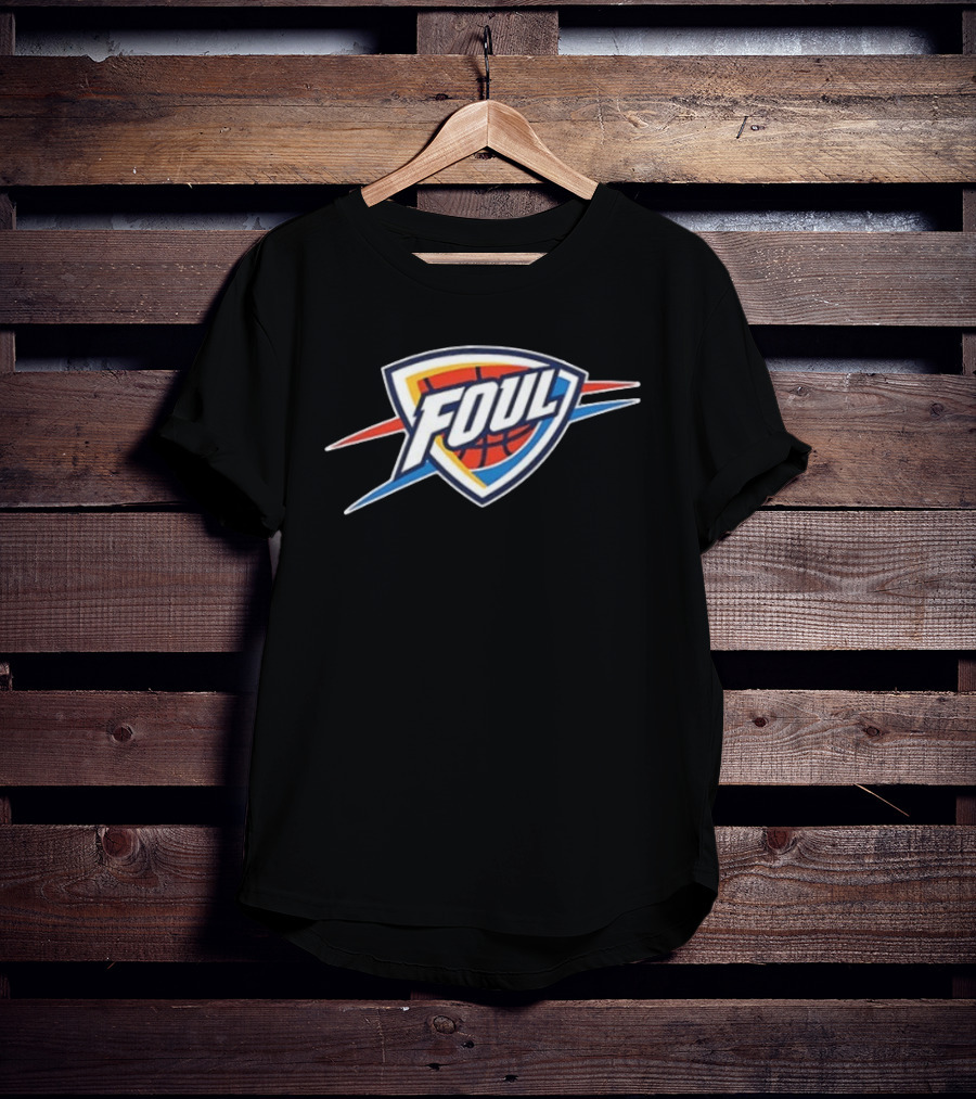 Oklahoma City Thunder Foul Basketball SGA Two Free Throws 2 Sided T-Shirt