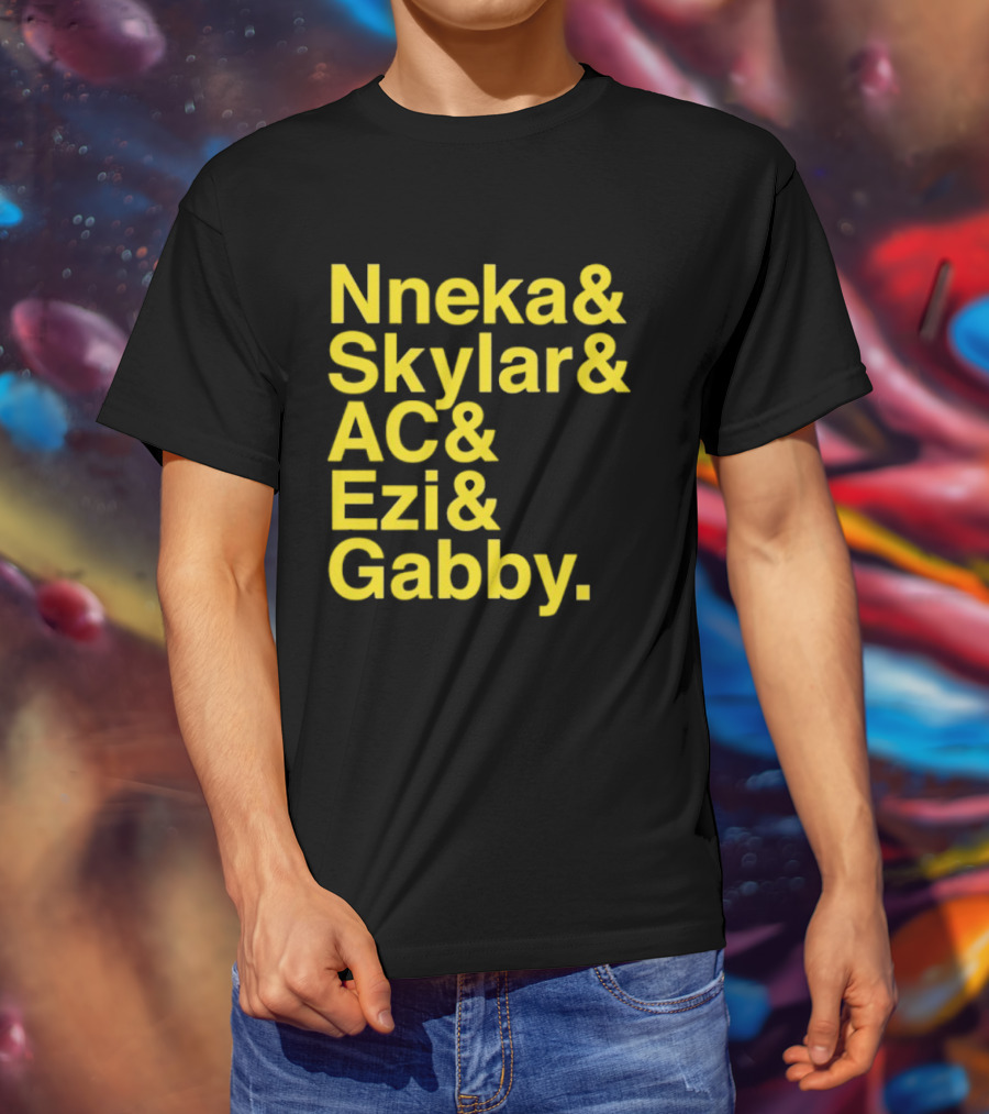 Nneka Skylar AC Ezi Gabby Seattle Storm WNBA 2025 Ampersand Stars T-Shirt