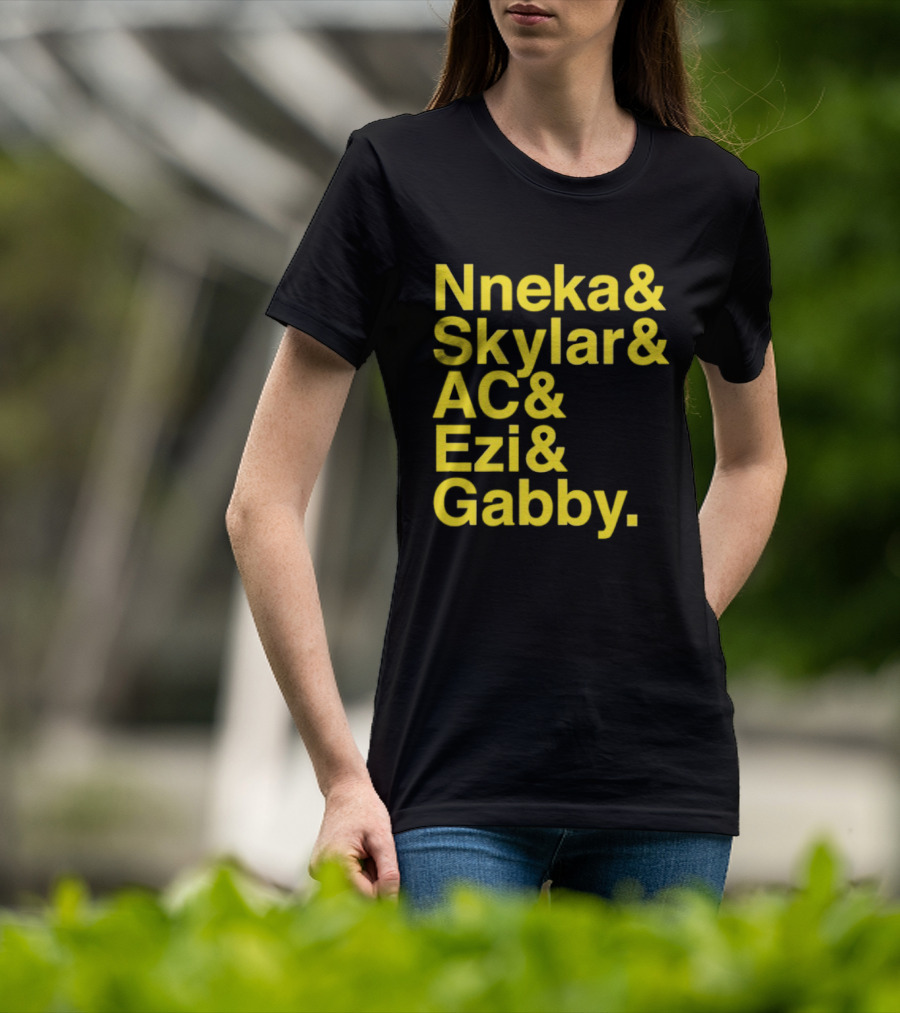 Nneka Skylar AC Ezi Gabby Seattle Storm WNBA 2025 Ampersand Stars T-Shirt