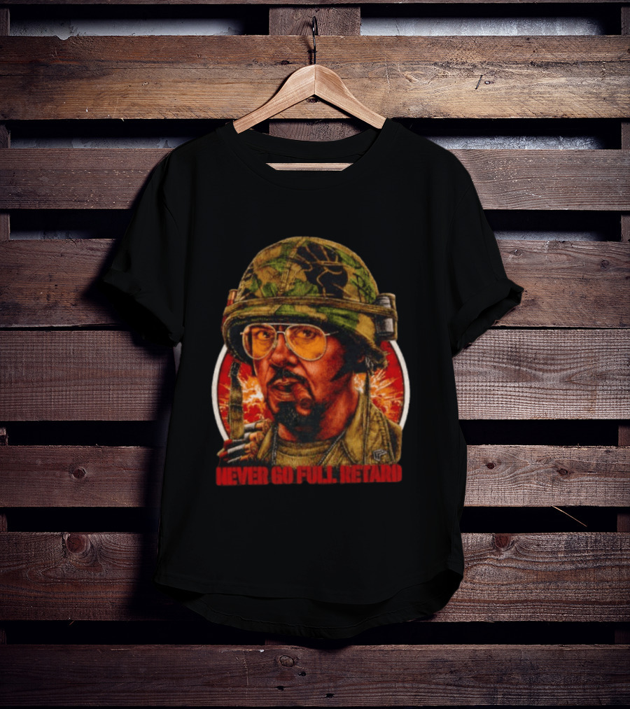 Kirk Lazarus Tropic Thunder Never Go Full Retard T-Shirt