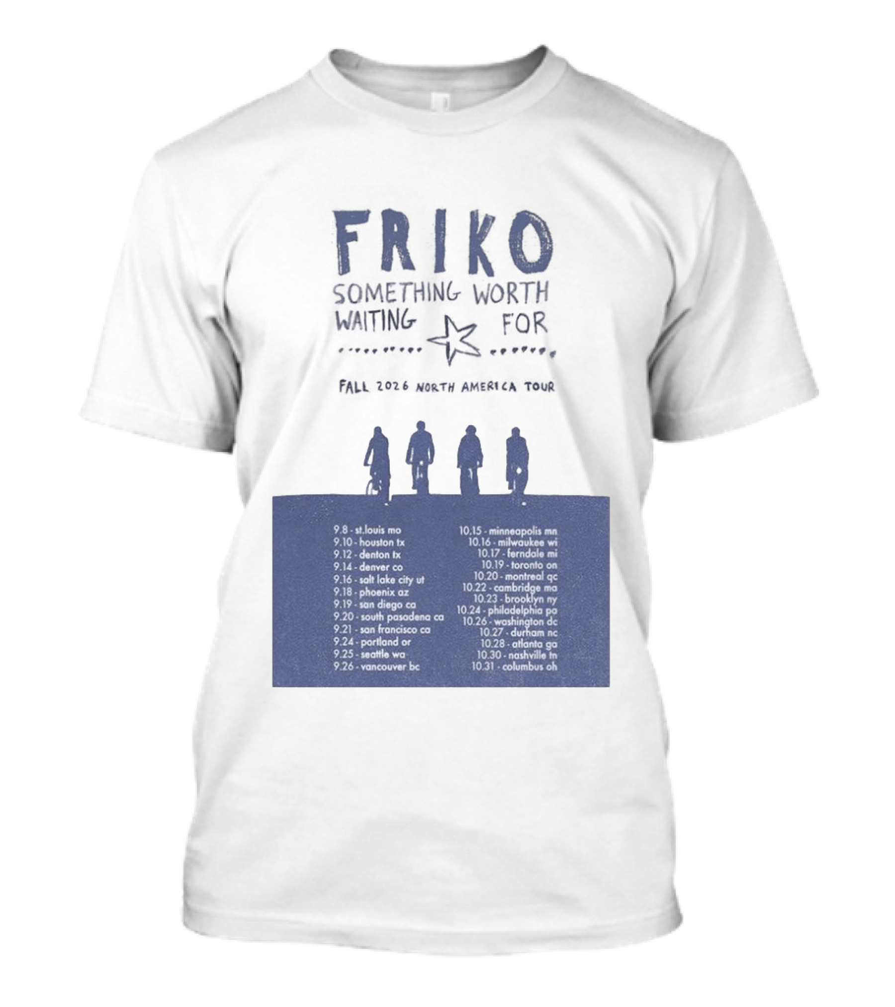 Friko Something Worth Waiting For 2026 North America Tour Dates And Cities T-Shirt