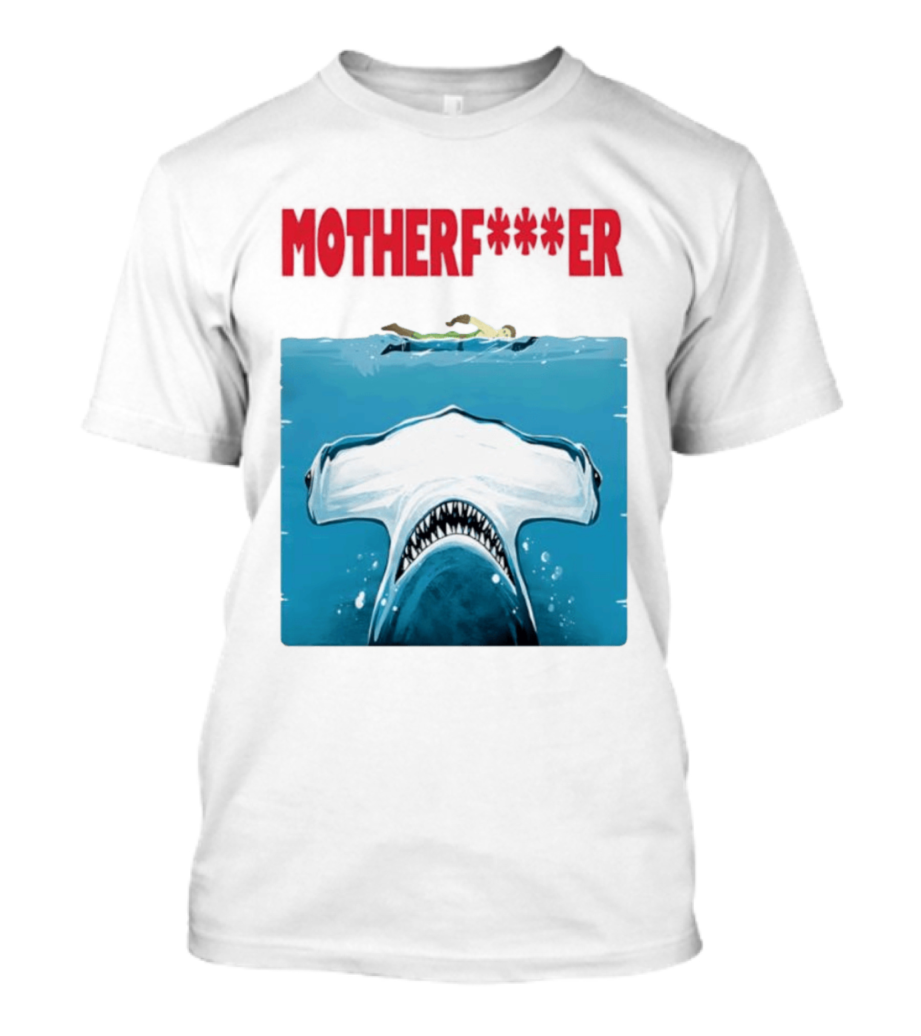 Samuel L Jackson Motherfucker Hammerhead Shark Jaws T-Shirt