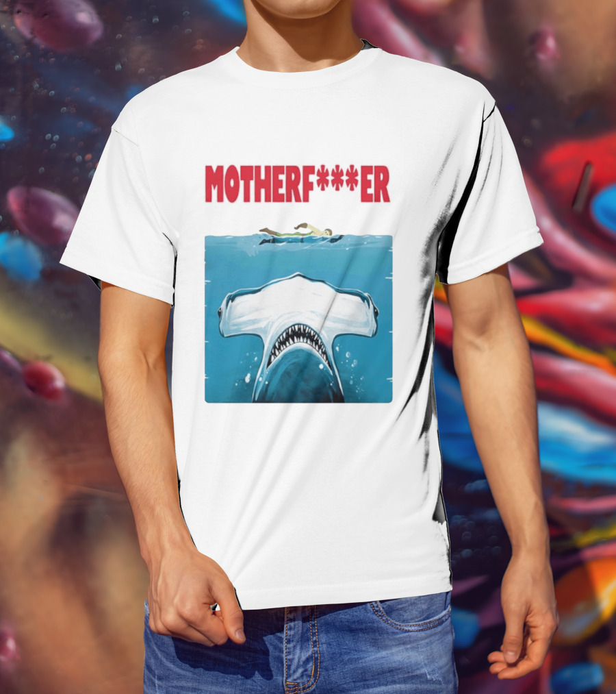 Samuel L Jackson Motherfucker Hammerhead Shark Jaws T-Shirt