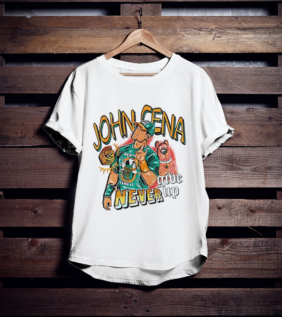John Cena Never Give Up Scooby Doo WWE Championship T-Shirt