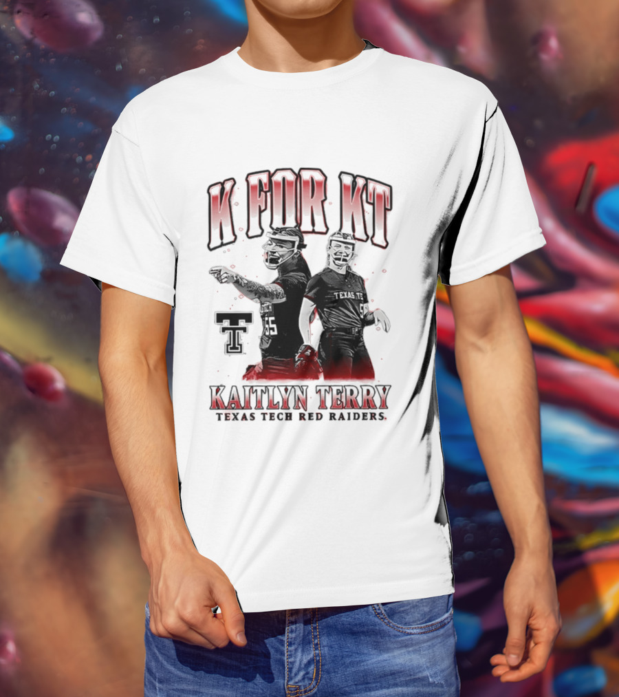 K For KT Kaitlyn Terry Texas Tech Red Raiders T-Shirt